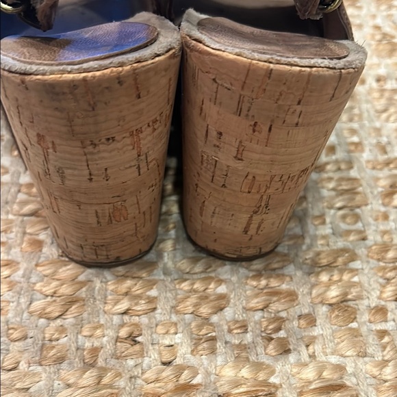 Antelope Brown Wedge Sandals - Picture 10 of 11